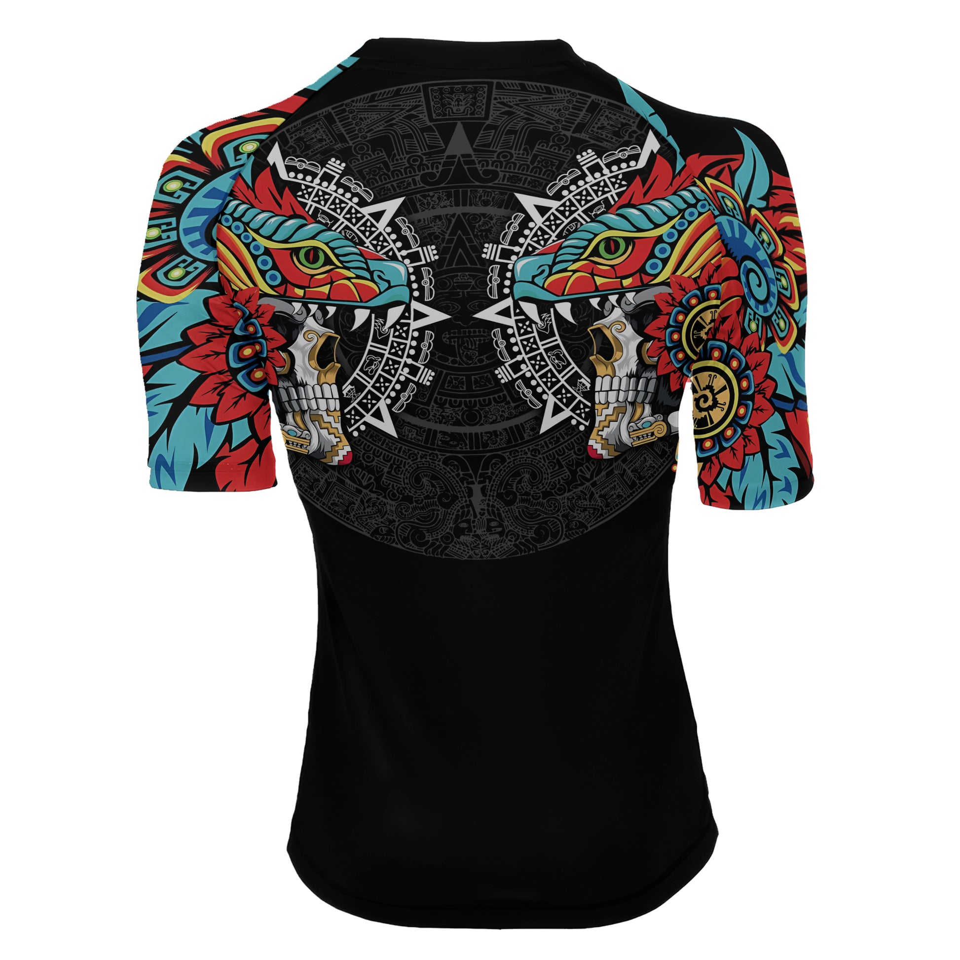 Aztec Serpent Warrior Women's Short Sleeve Rash Guard