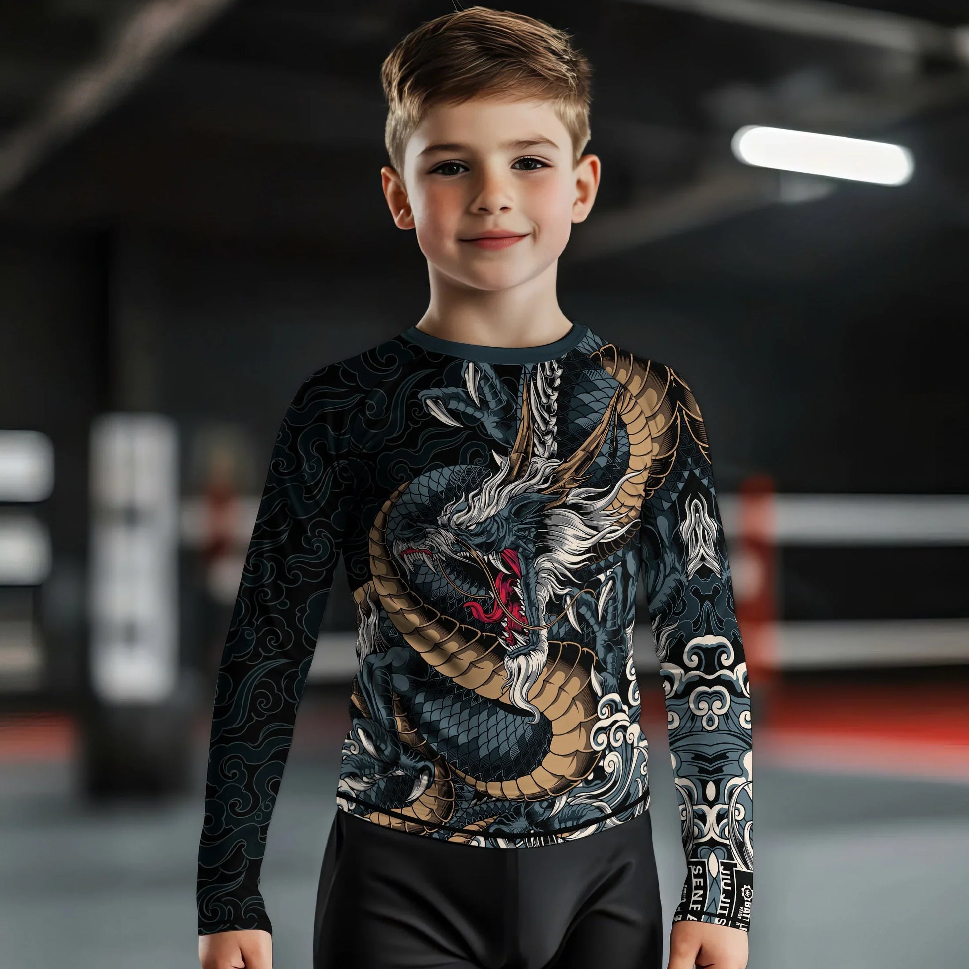 Azure Dragon Kids Rash Guard
