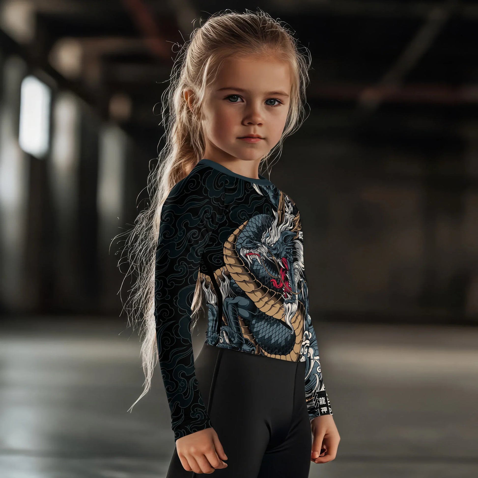 Azure Dragon Kids Rash Guard