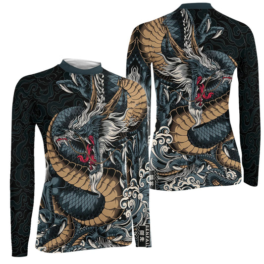 Azure Dragon Women's Long Sleeve Rash Guard