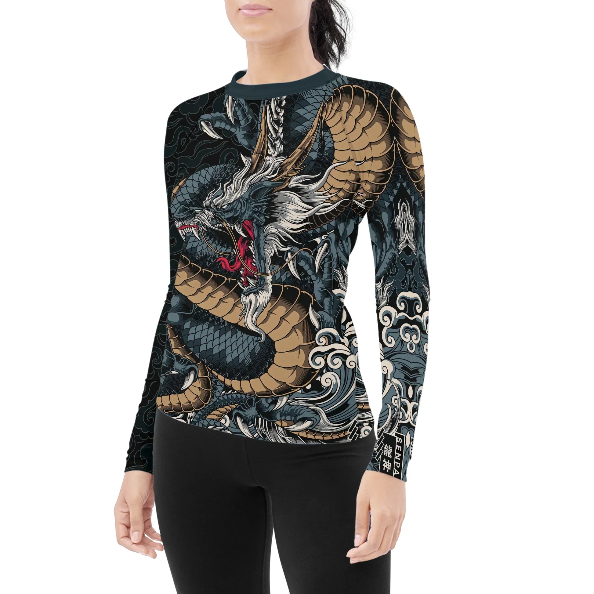 Azure Dragon Women's Long Sleeve Rash Guard