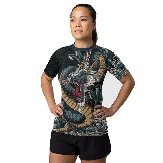 Azure Dragon Women's Short Sleeve Rash Guard