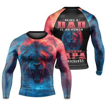 Being A Dad Men's Long Sleeve Rash Guard - BattleFitGear