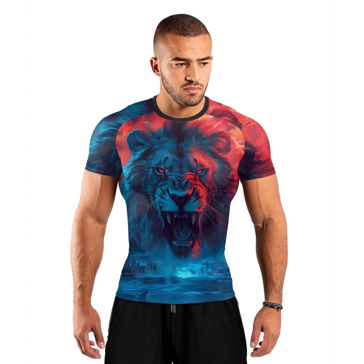 Being A Dad Men's Short Sleeve Rash Guard - BattleFitGear