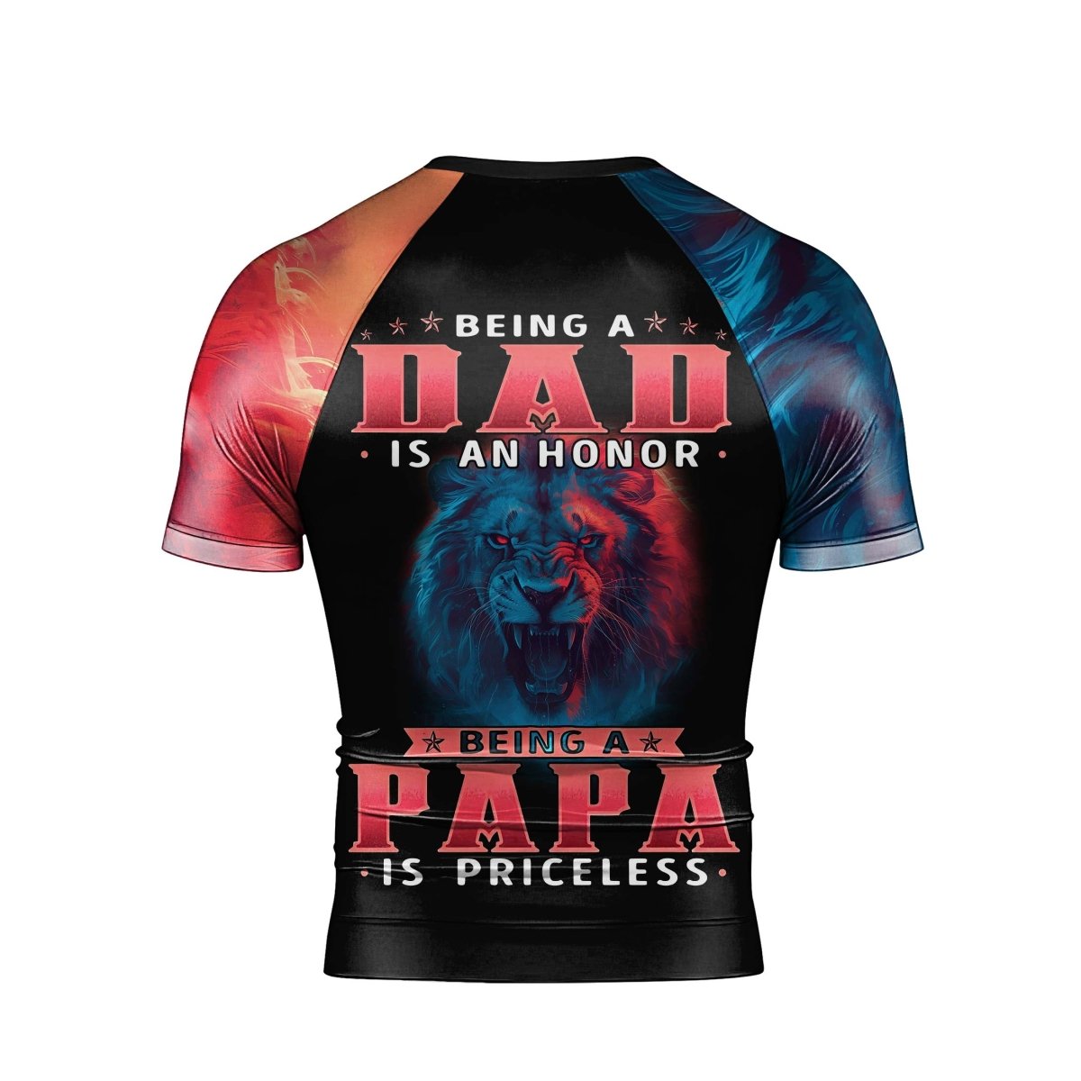 Being A Dad Men's Short Sleeve Rash Guard - BattleFitGear