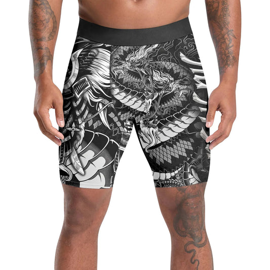 Black Dragon Samurai Compression Shorts