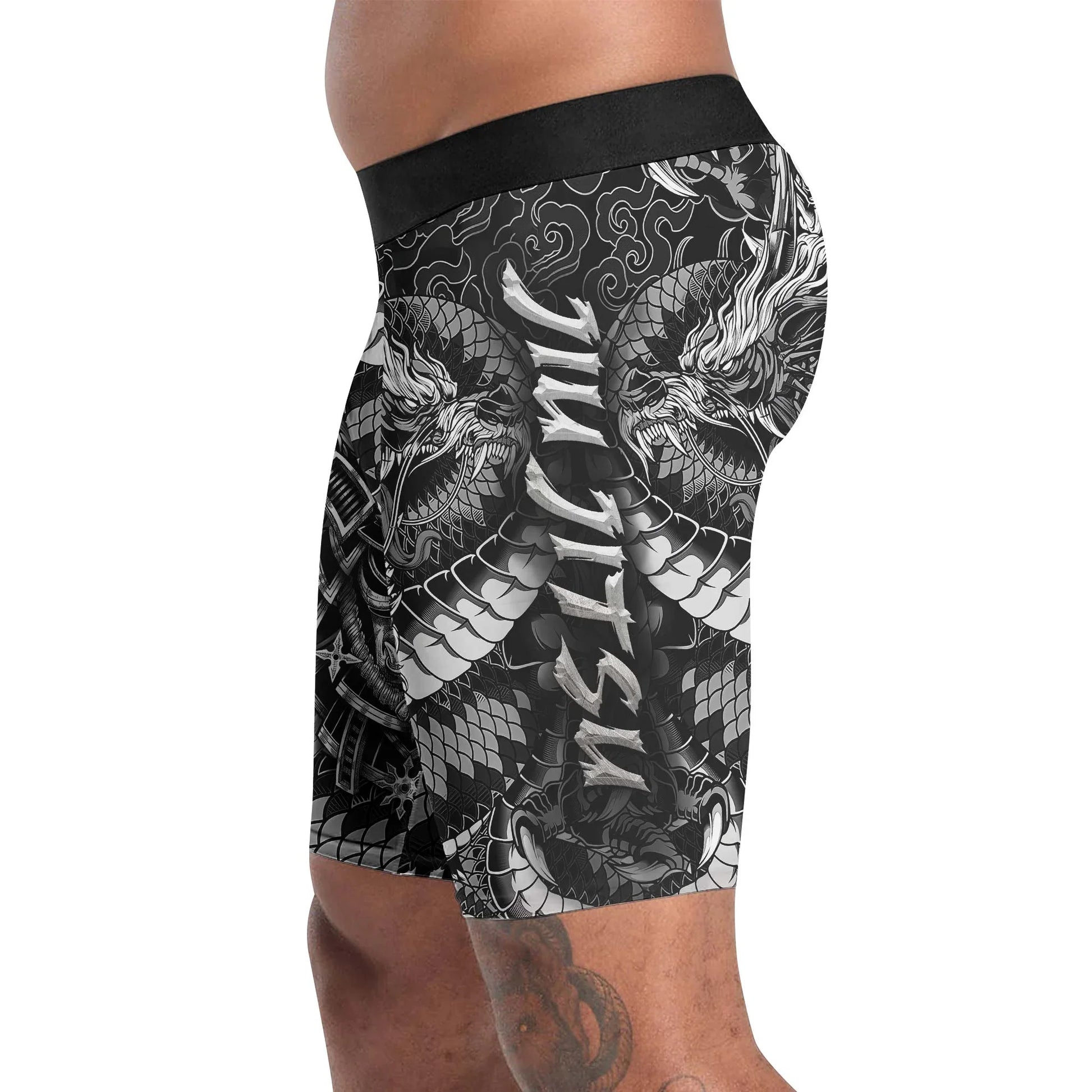 Black Dragon Samurai Compression Shorts
