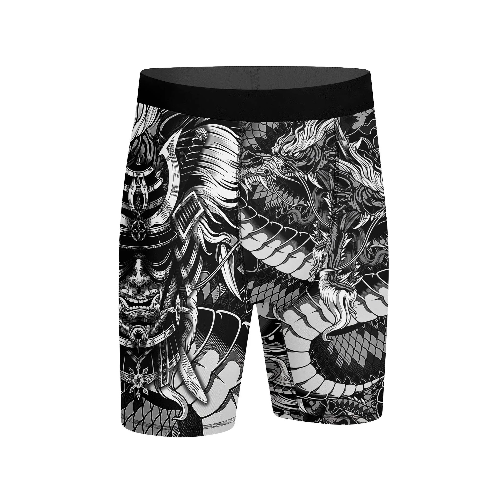 Black Dragon Samurai Compression Shorts