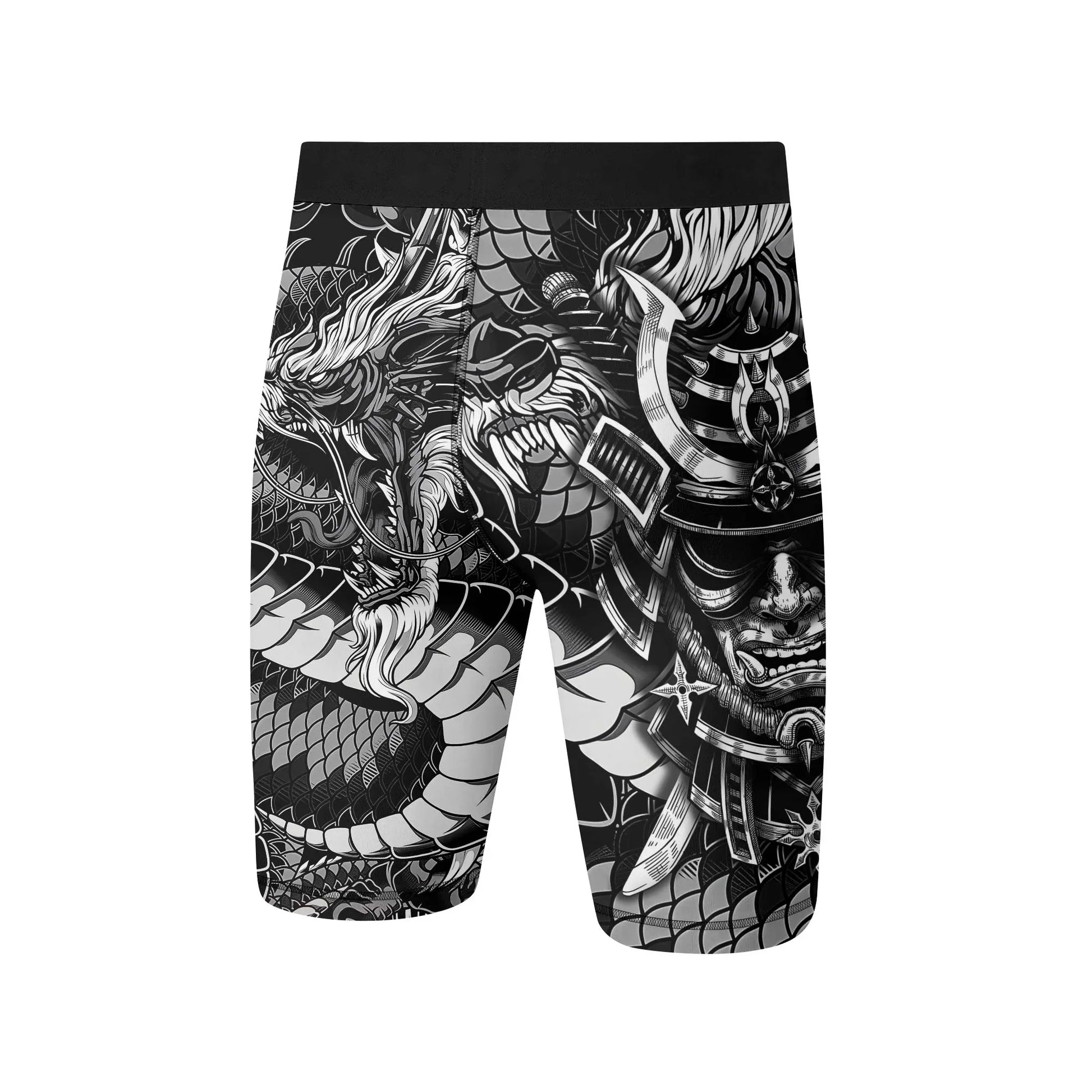 Black Dragon Samurai Compression Shorts