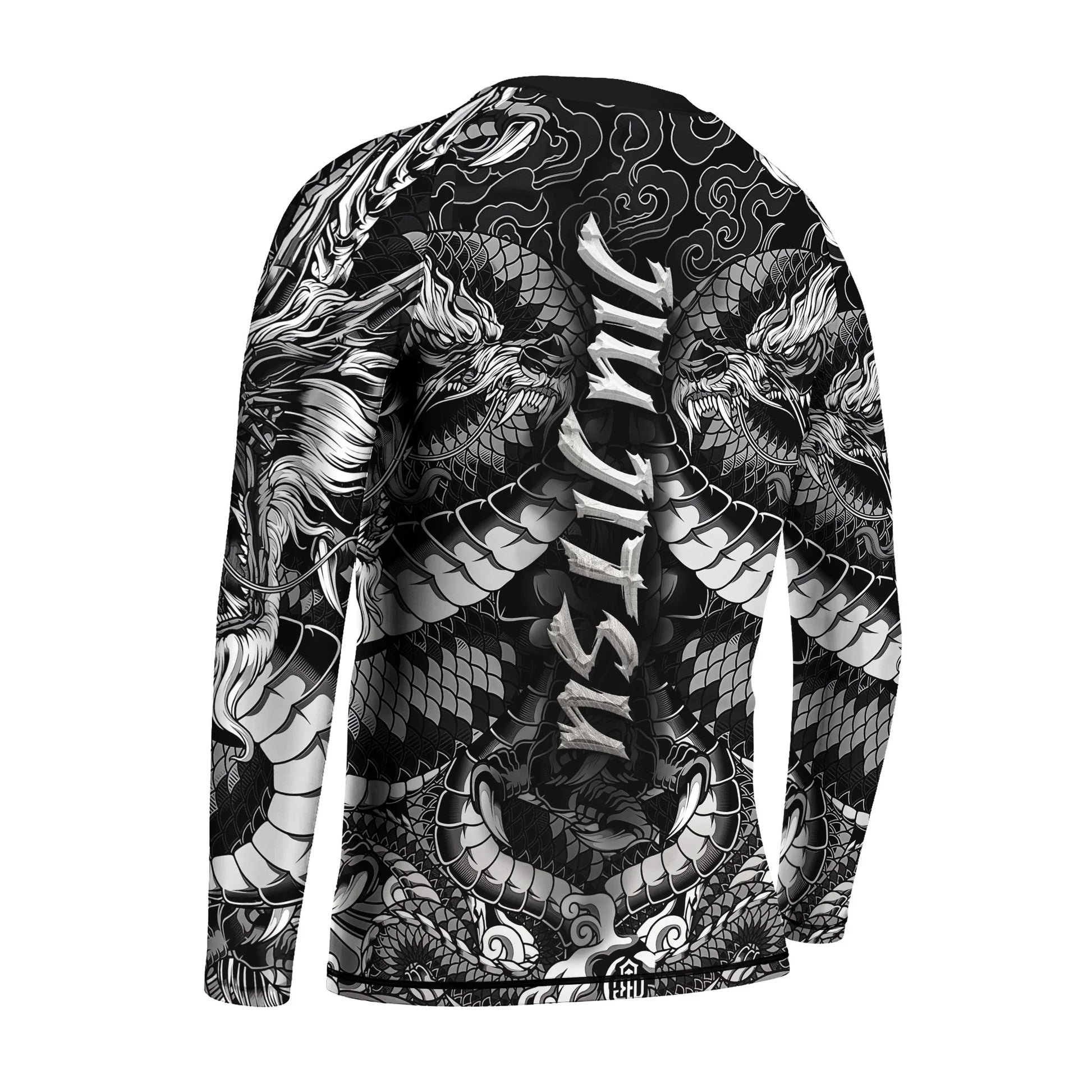 Black Dragon Samurai Kids Rash Guard