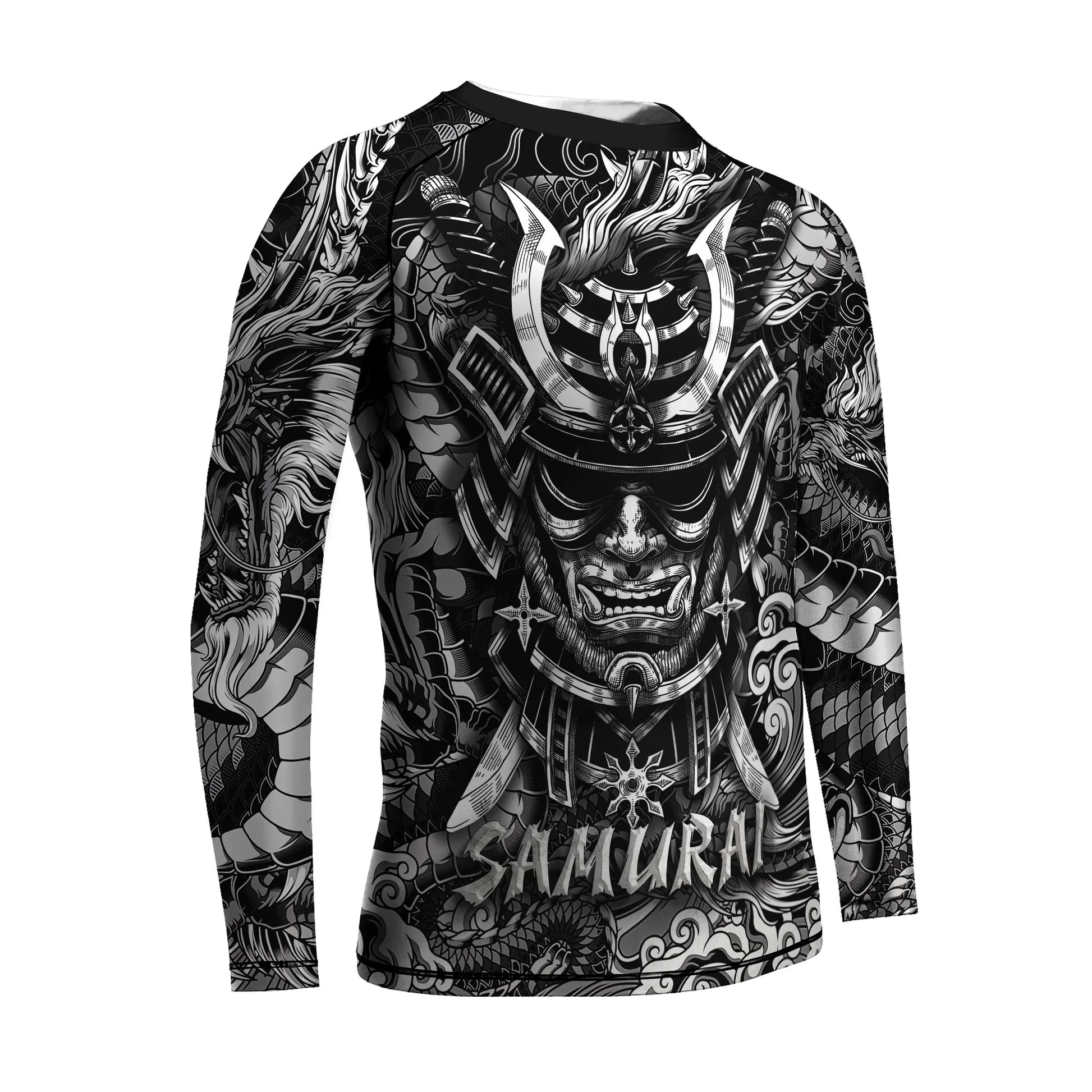 Black Dragon Samurai Kids Rash Guard
