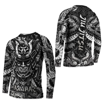 Black Dragon Samurai Kids Rash Guard