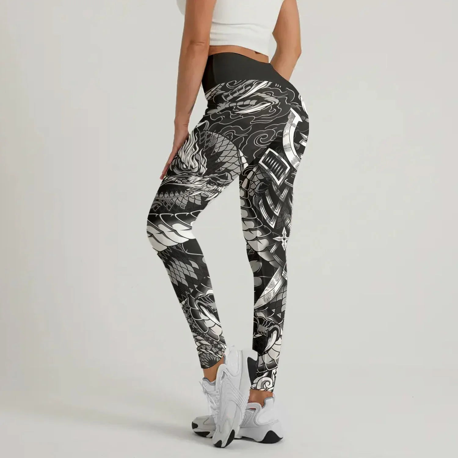 Black Dragon Samurai Leggings