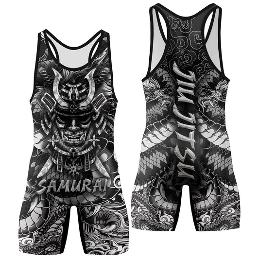 Black Dragon Samurai Wrestling Singlets