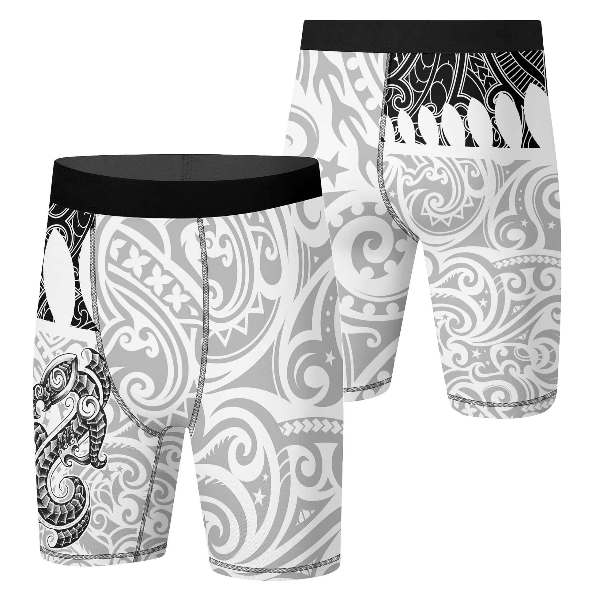 Black Scale Dragon Tattoo Compression Shorts