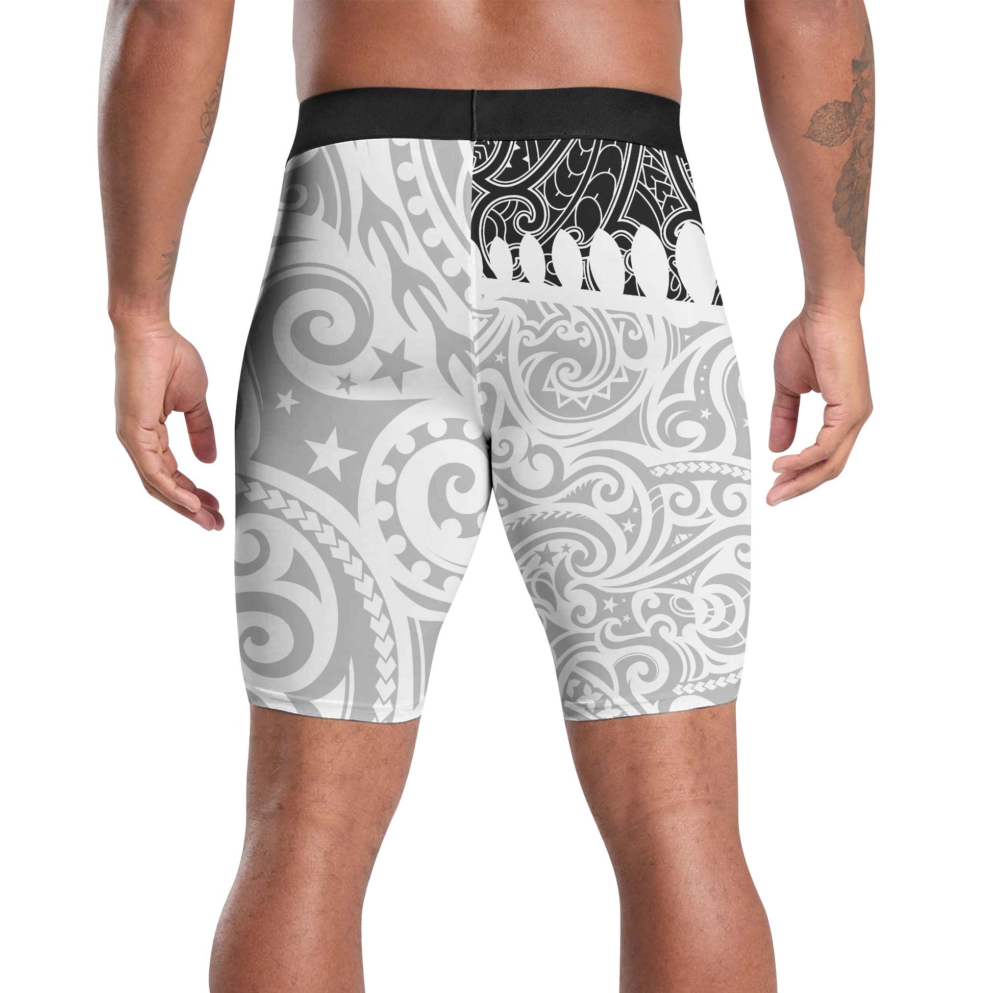 Black Scale Dragon Tattoo Compression Shorts