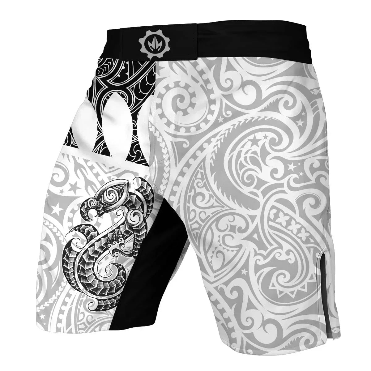 Black Scale Dragon Tattoo Fight Shorts