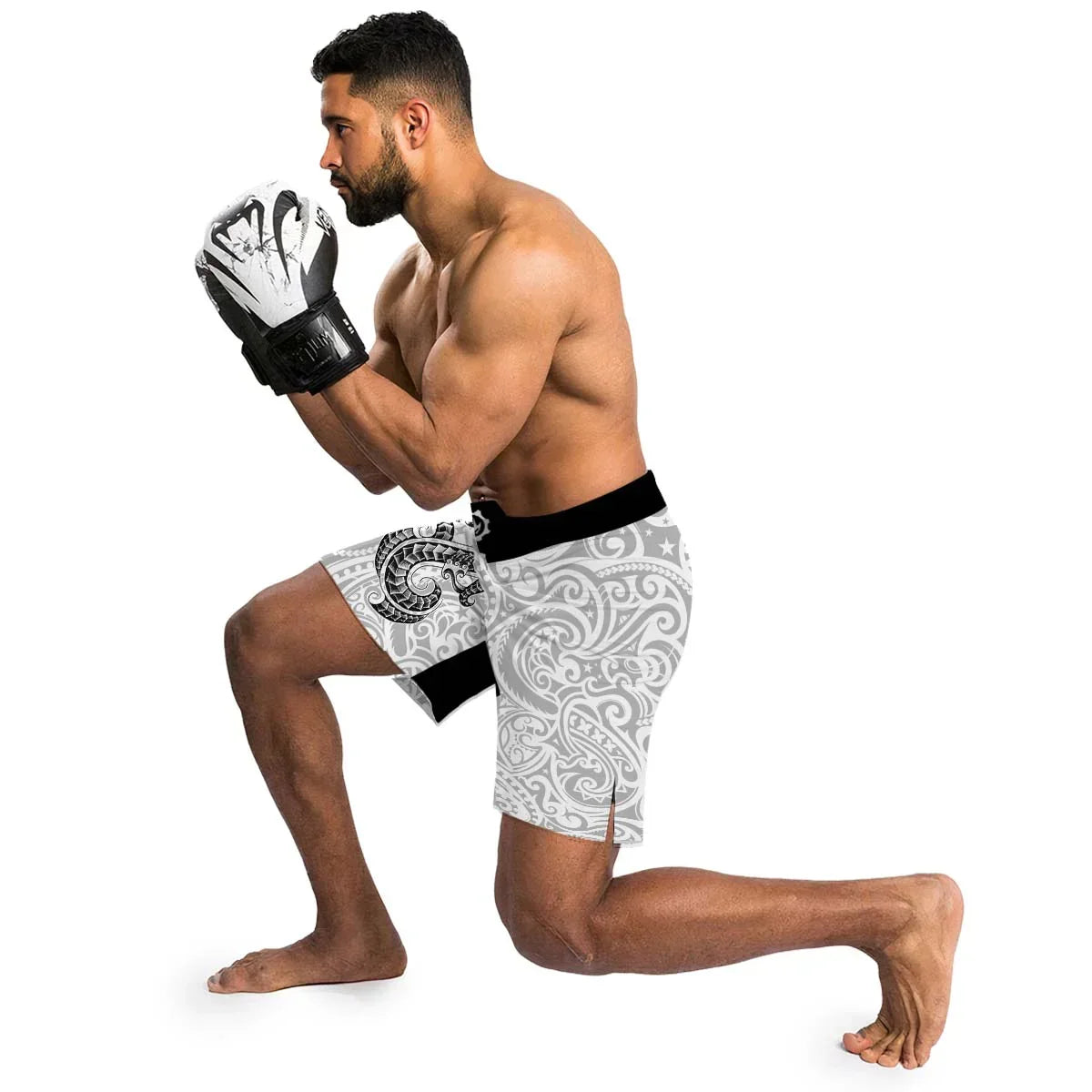 Black Scale Dragon Tattoo Fight Shorts