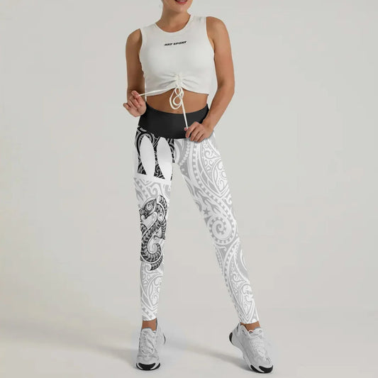 Black Scale Dragon Tattoo Leggings