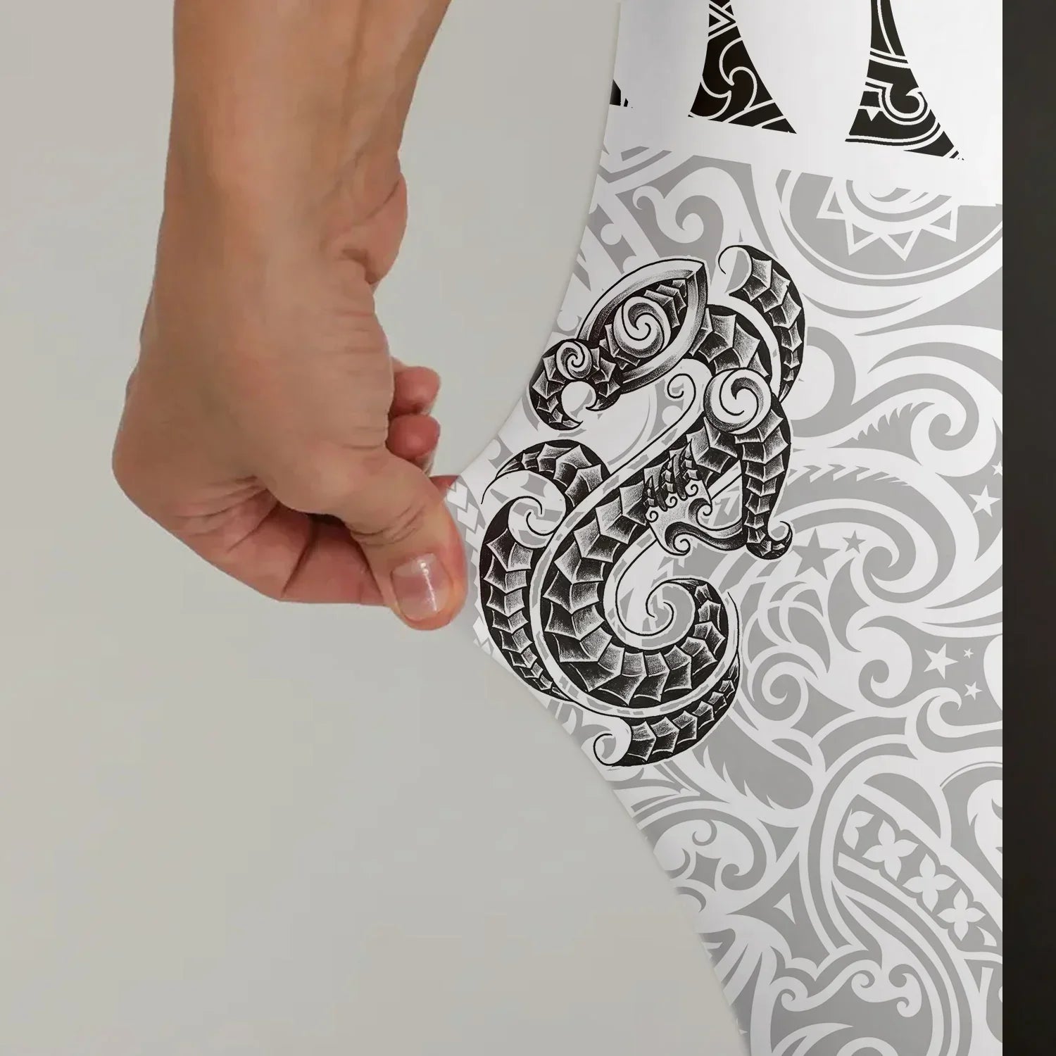 Black Scale Dragon Tattoo Leggings
