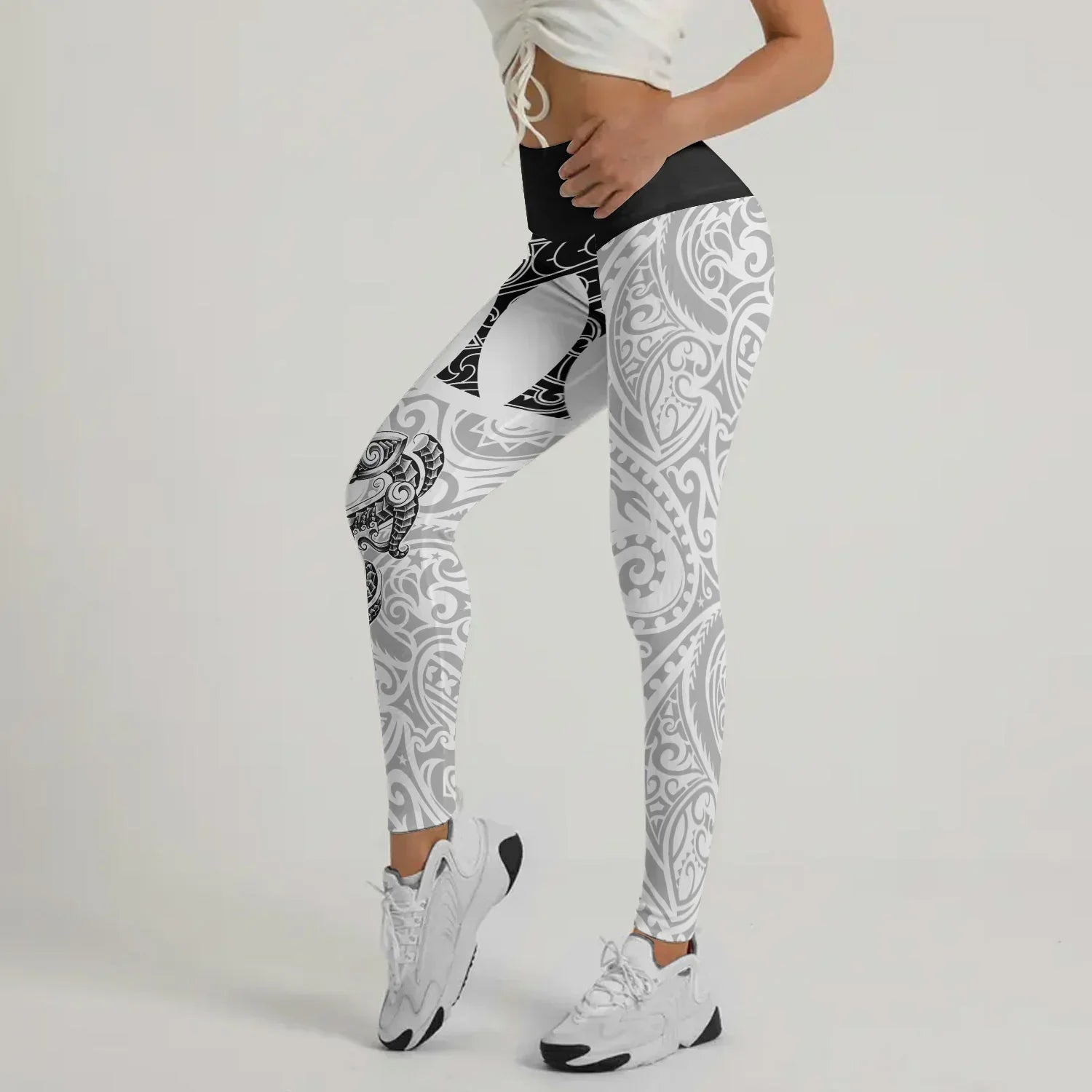 Black Scale Dragon Tattoo Leggings
