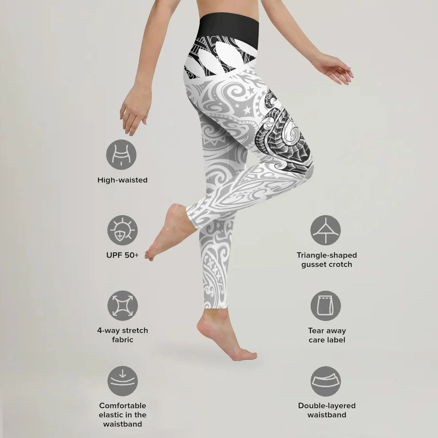 Black Scale Dragon Tattoo Leggings