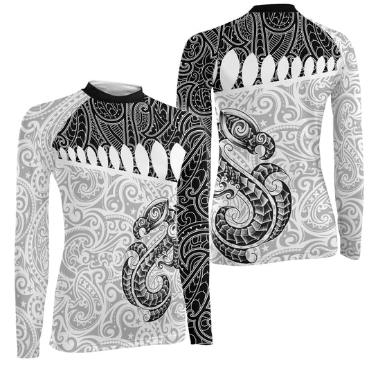 Black Scale Dragon Tattoo Women's Long Sleeve Rash Guard