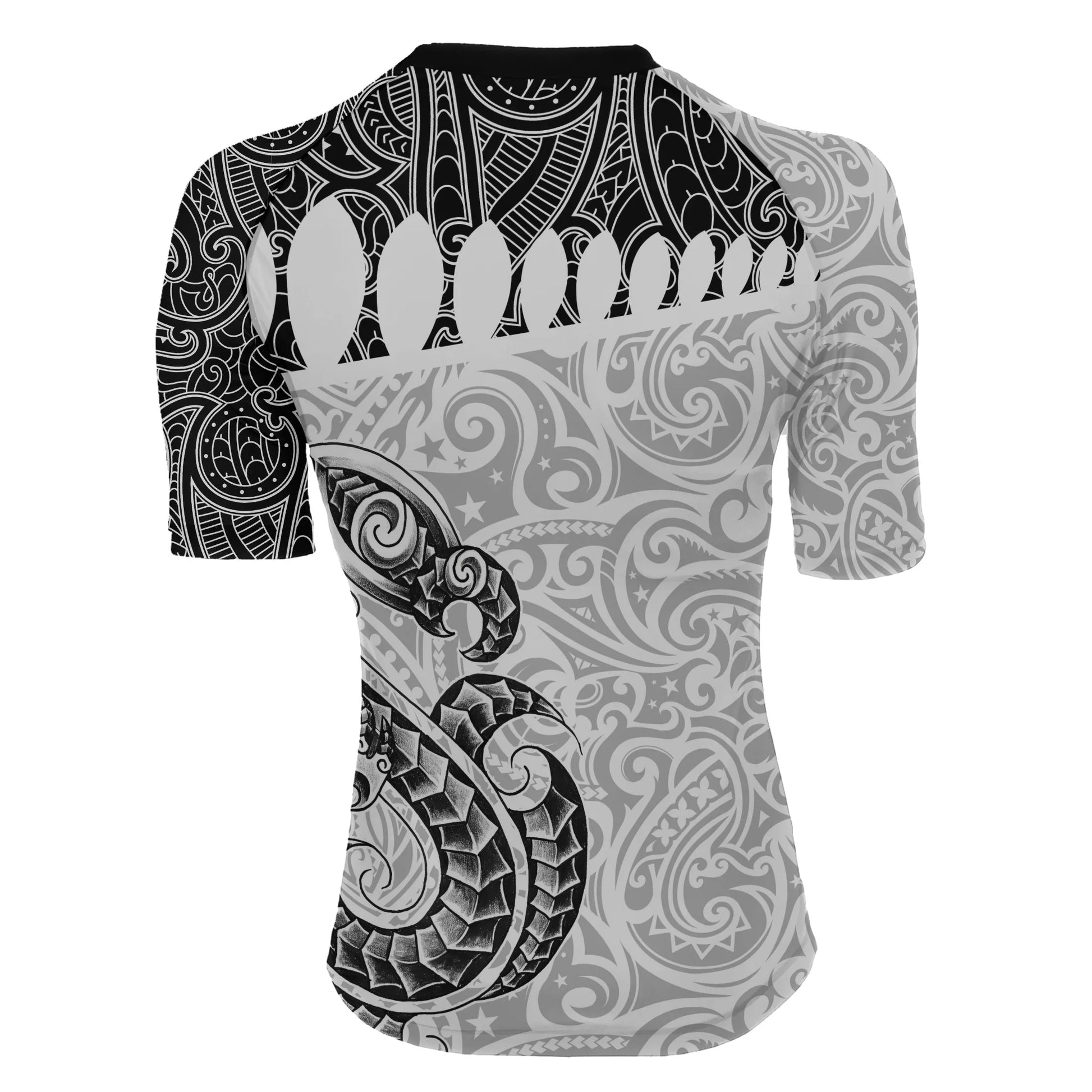 Black Scale Dragon Tattoo Women's Short Sleeve Rash Guard