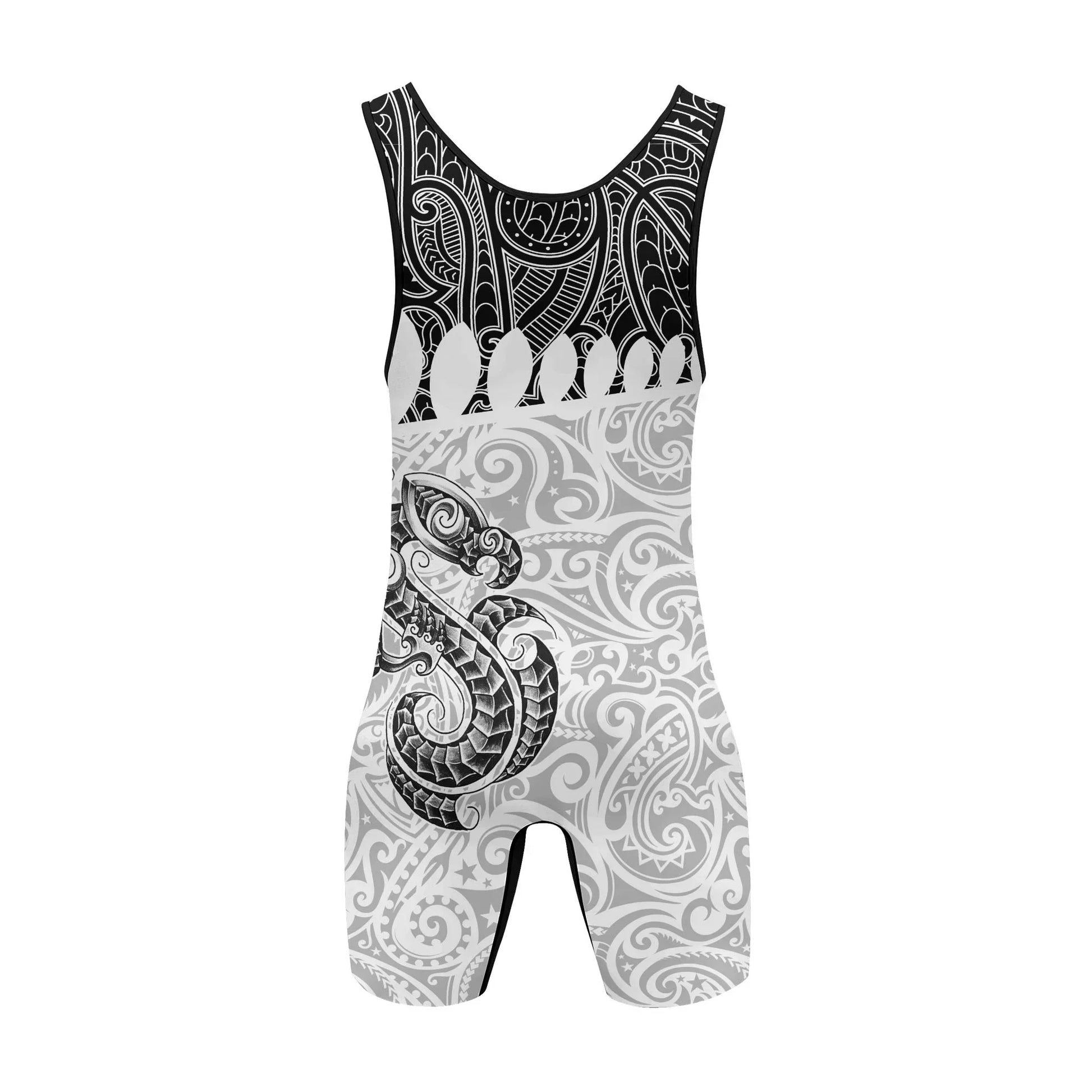 Black Scale Dragon Tattoo Wrestling Singlets