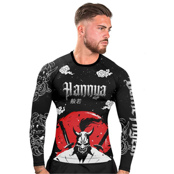 Blood Moon Hannya Men's Long Sleeve Rash Guard