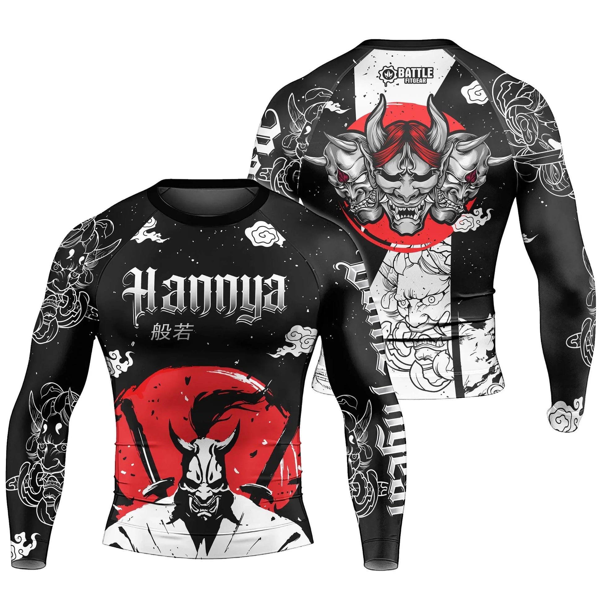 Blood Moon Hannya Men's Long Sleeve Rash Guard