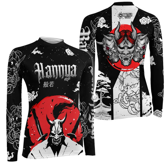 Blood Moon Hannya Women's Long Sleeve Rash Guard