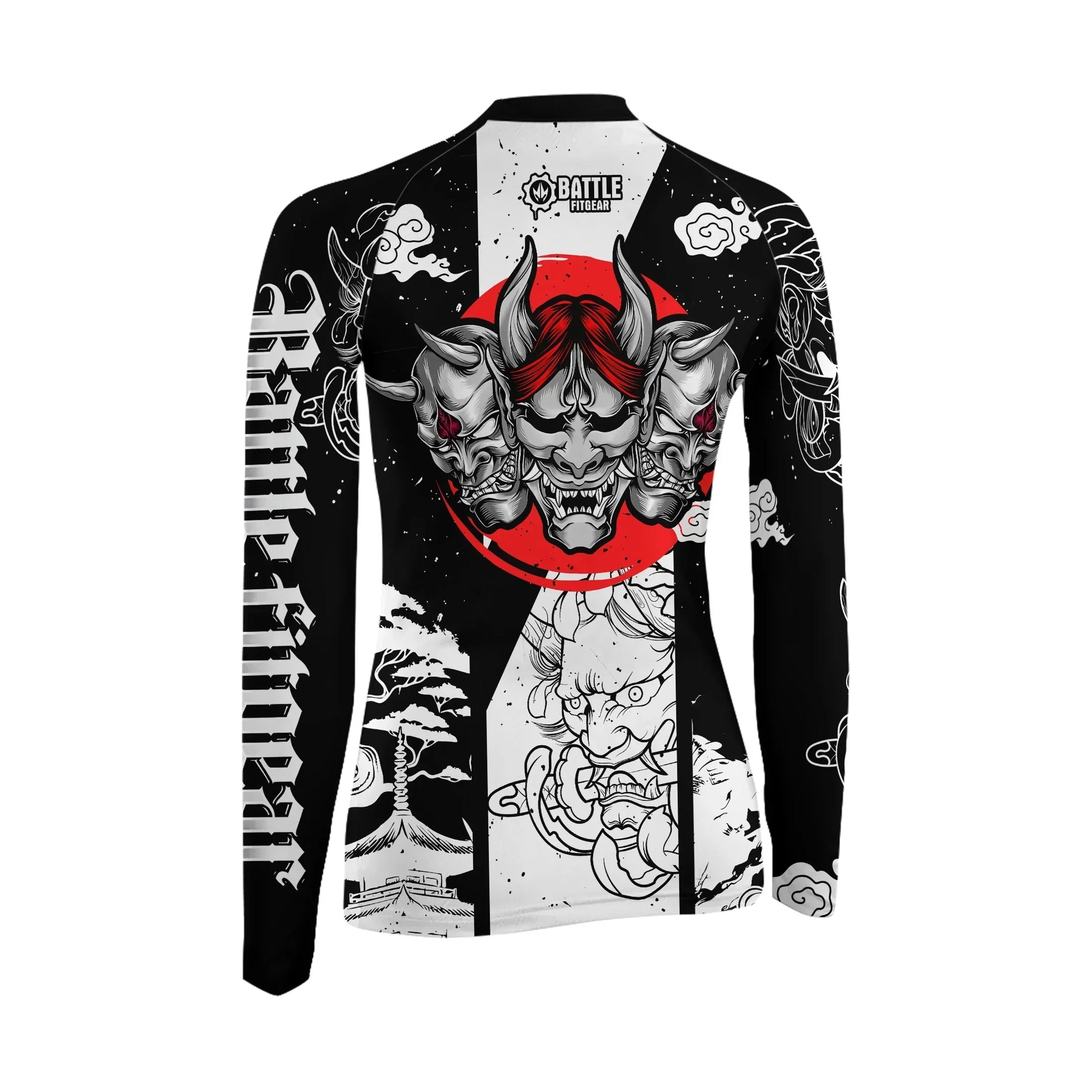 Blood Moon Hannya Women's Long Sleeve Rash Guard