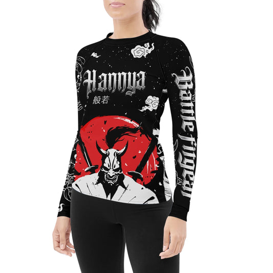 Blood Moon Hannya Women's Long Sleeve Rash Guard