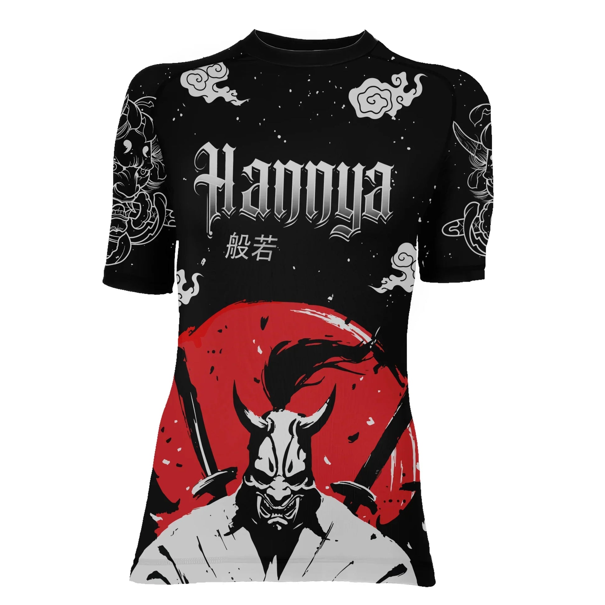Blood Moon Hannya Women's Short Sleeve Rash Guard