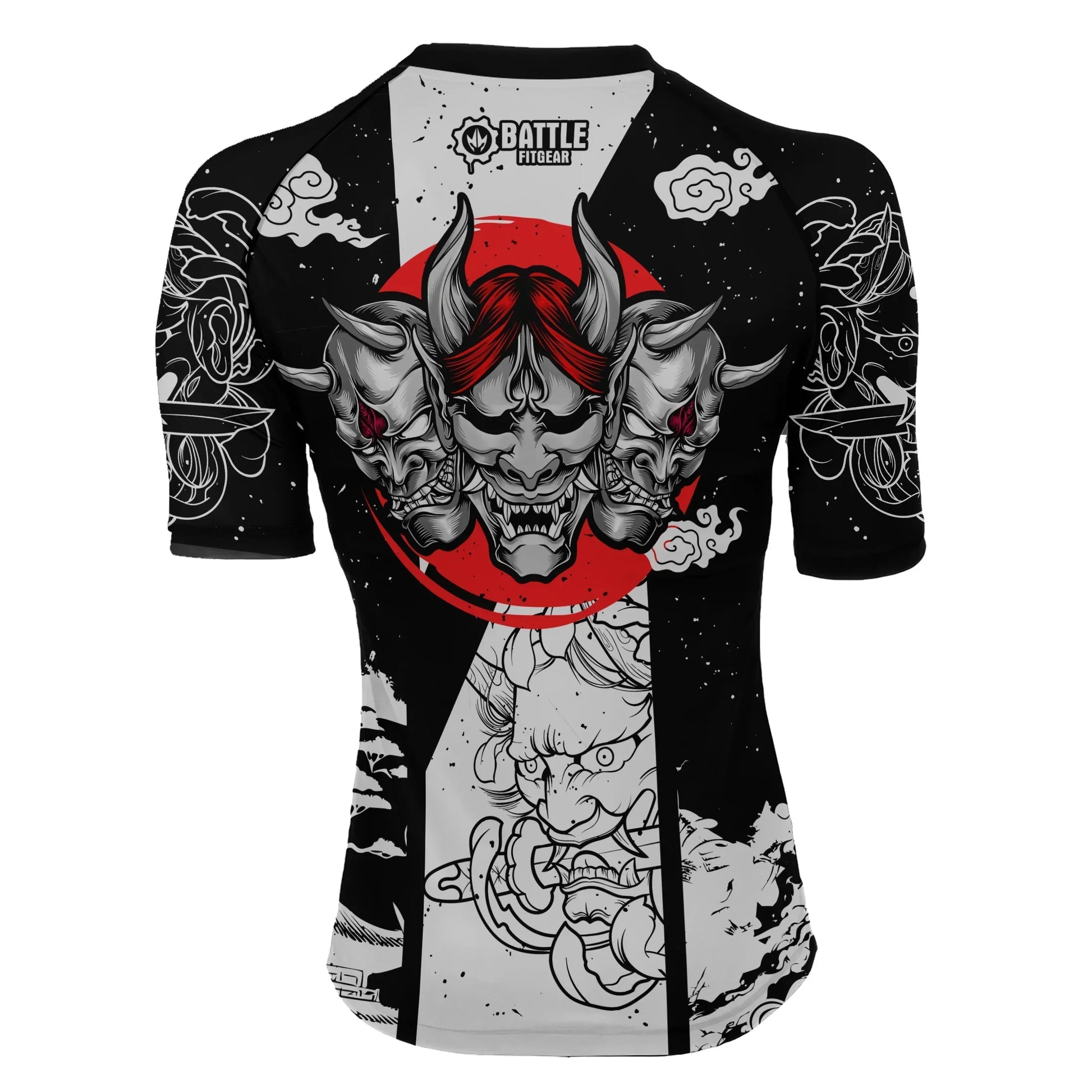 Blood Moon Hannya Women's Short Sleeve Rash Guard