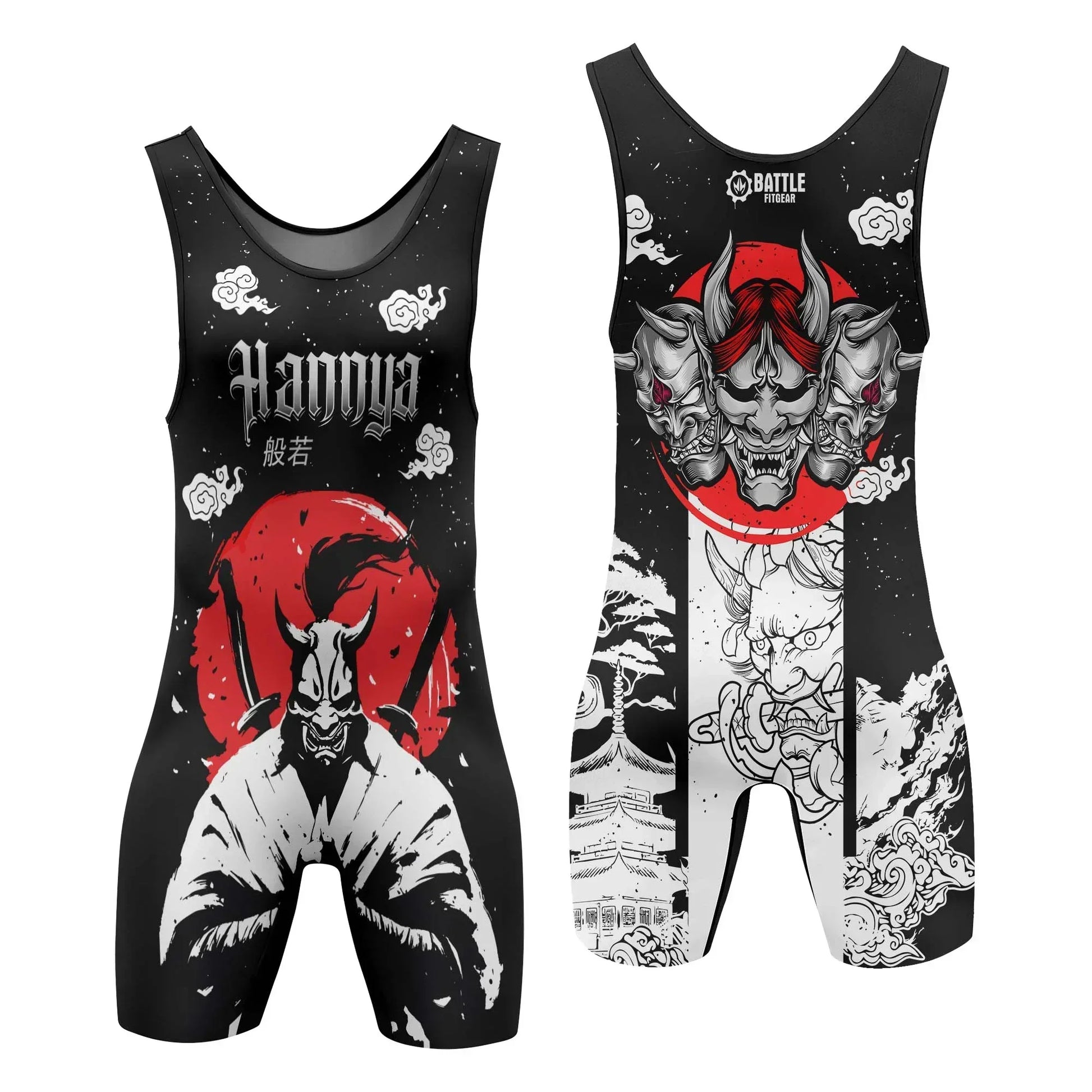 Blood Moon Hannya Wrestling Singlets