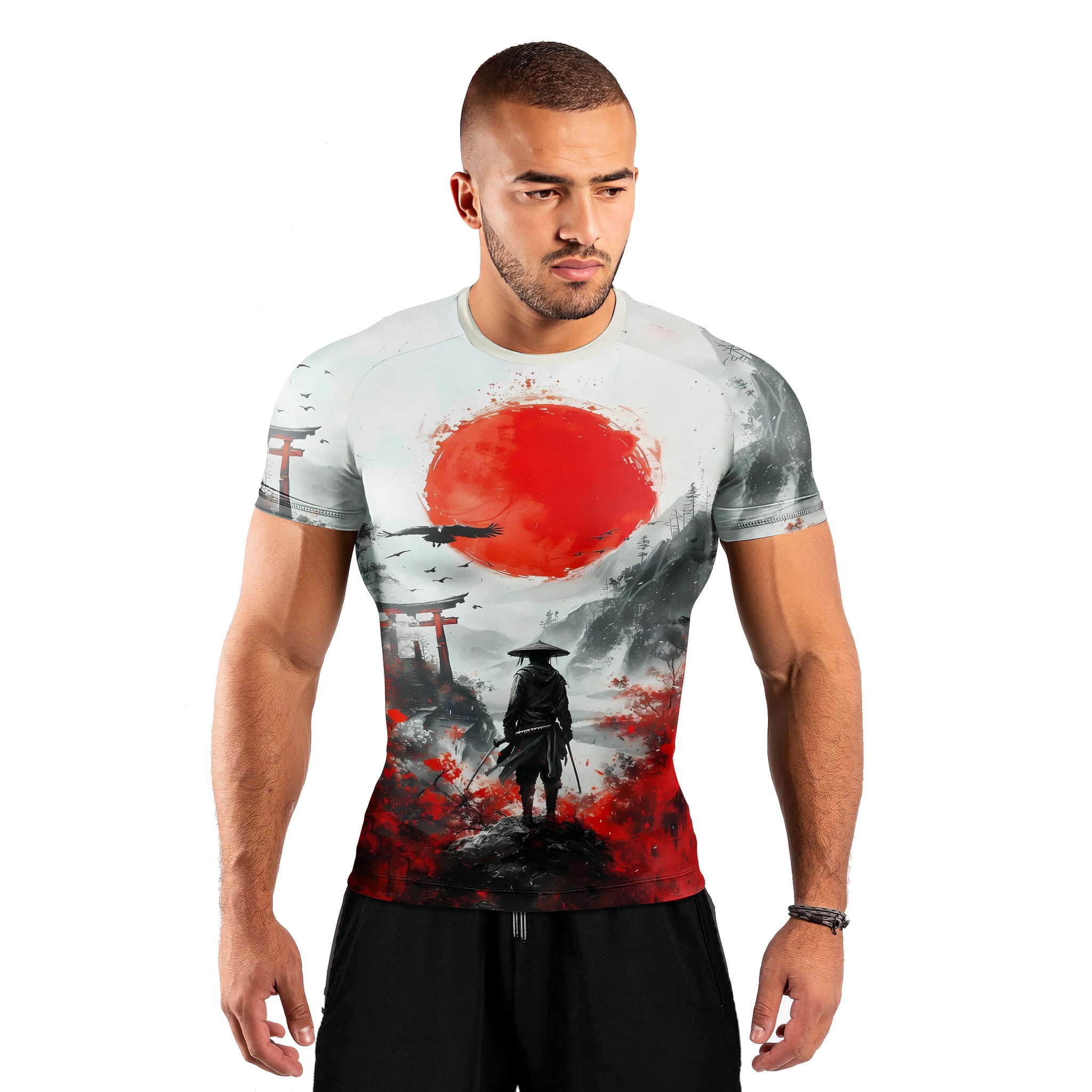 Blood Moon Ronin Men's Short Sleeve Rash Guard