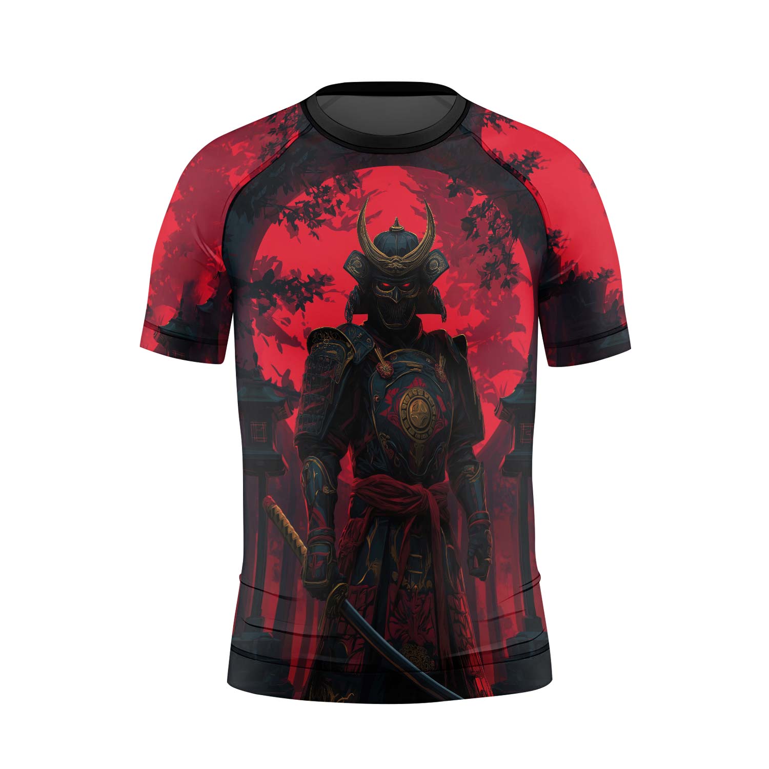 Blood Moon Samurai Kids Rash Guard - BattleFitGear