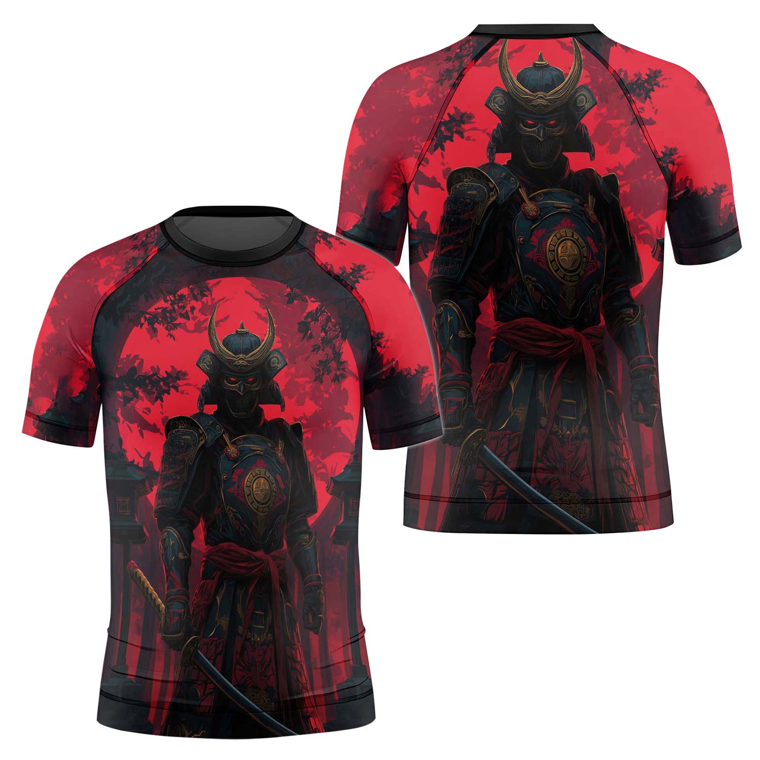 Blood Moon Samurai Kids Rash Guard - BattleFitGear
