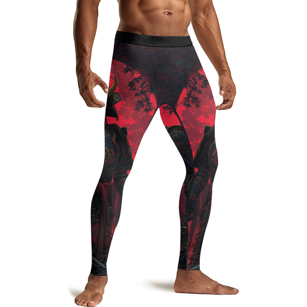 Blood Moon Samurai Men's Compression Leggings