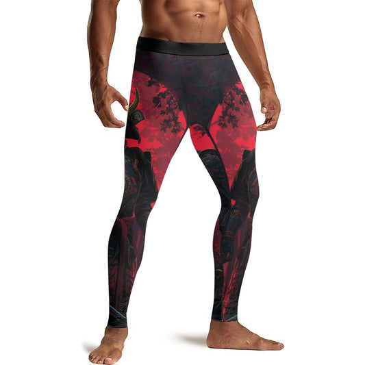 Blood Moon Samurai Men's Compression Leggings