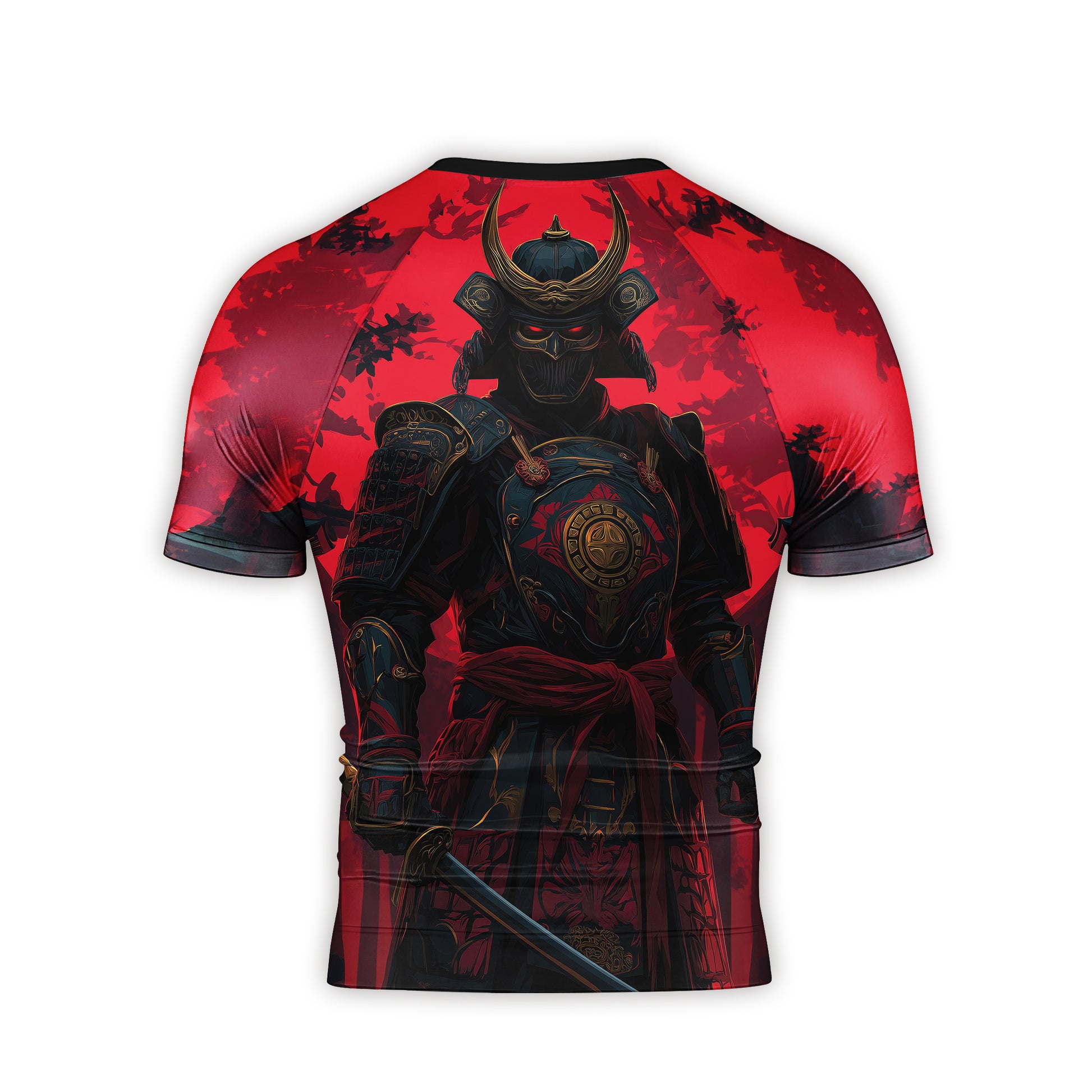 Blood Moon Samurai Men's Short Sleeve Rash Guard