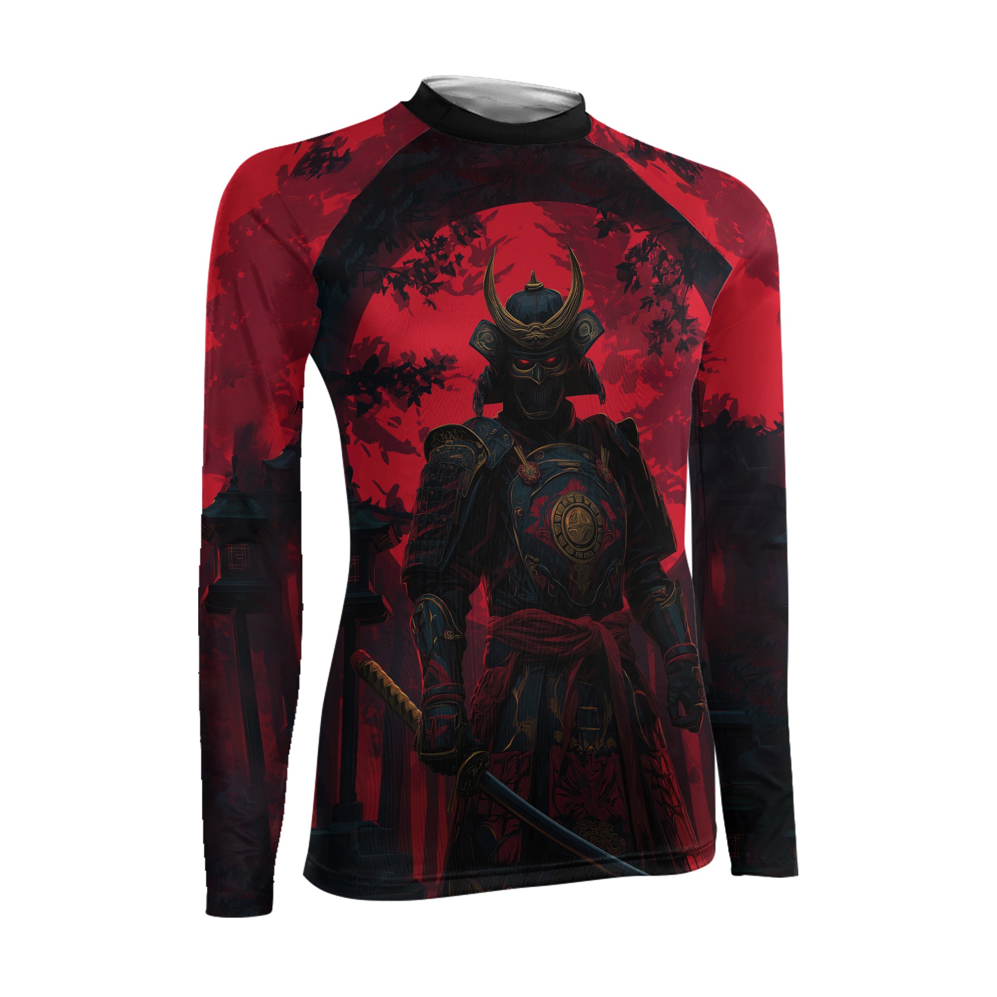 Blood Moon Samurai Women's Long Sleeve Rash Guard