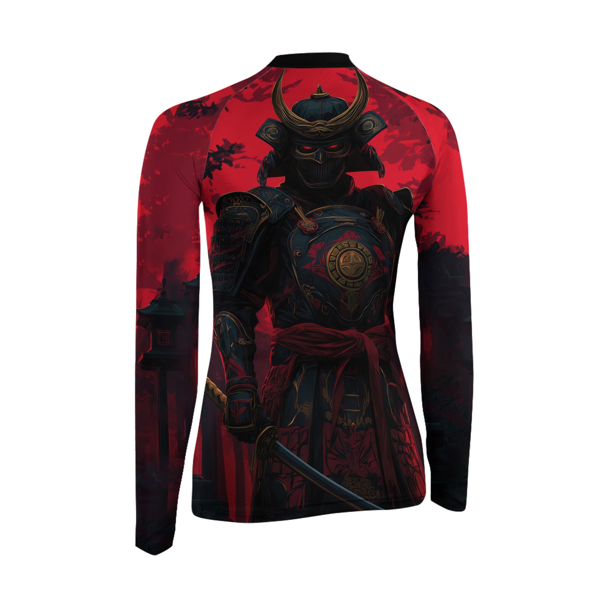 Blood Moon Samurai Women's Long Sleeve Rash Guard