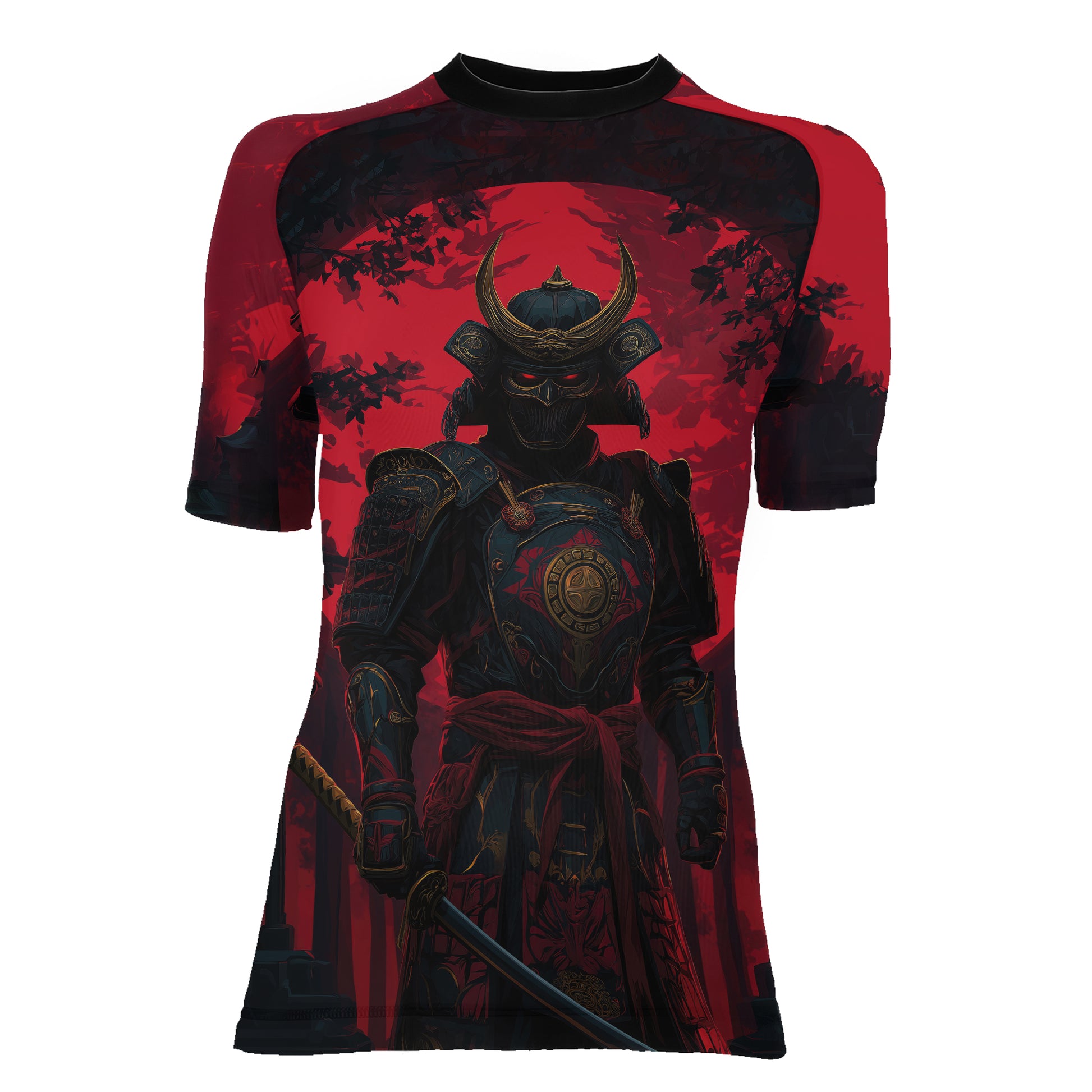 Blood Moon Samurai Women's Short Sleeve Rash Guard