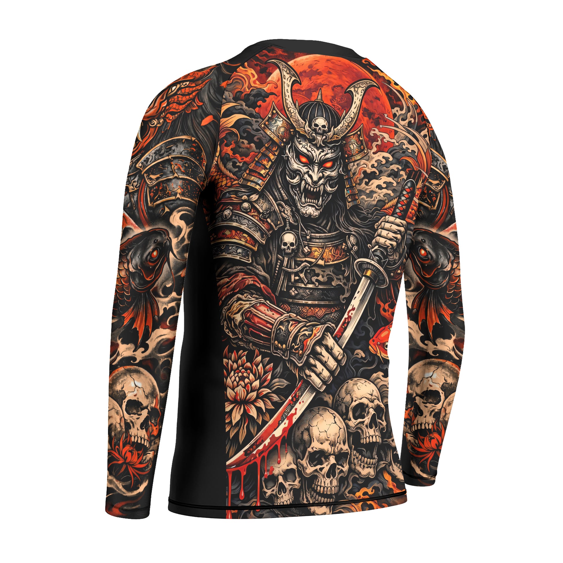 Blood Skull Samurai Kids Rash Guard