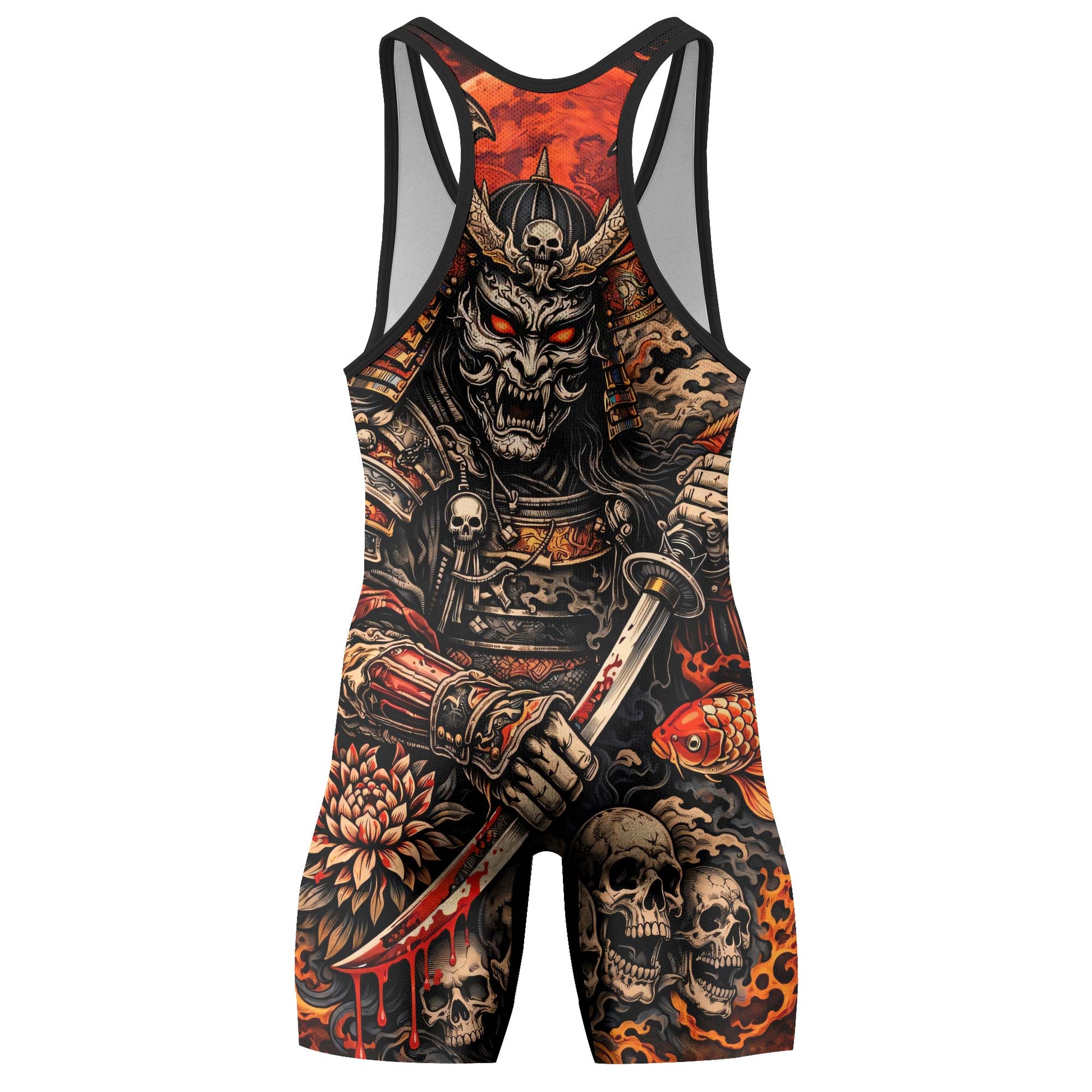 Blood Skull Samurai Wrestling Singlets