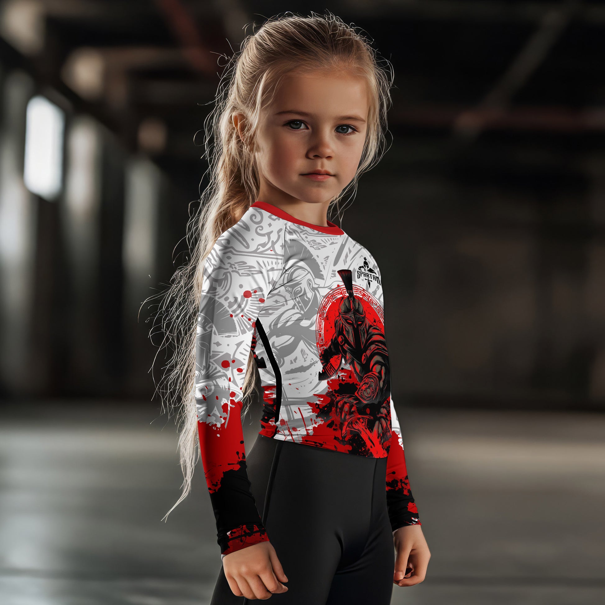 Bloody Spartan Kids Rash Guard