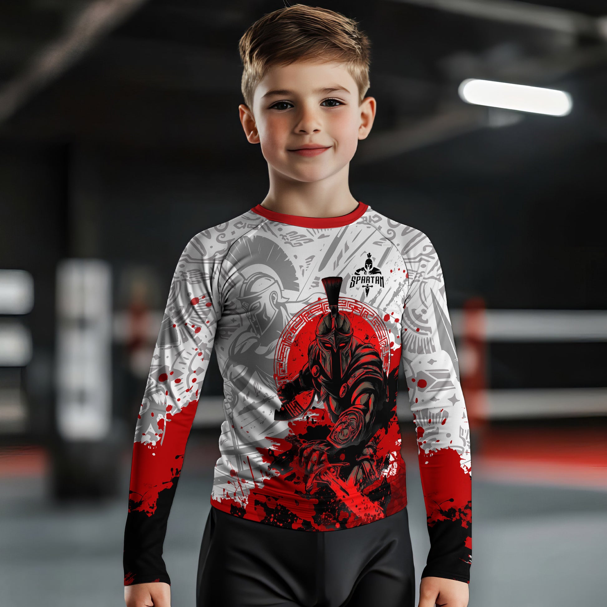Bloody Spartan Kids Rash Guard